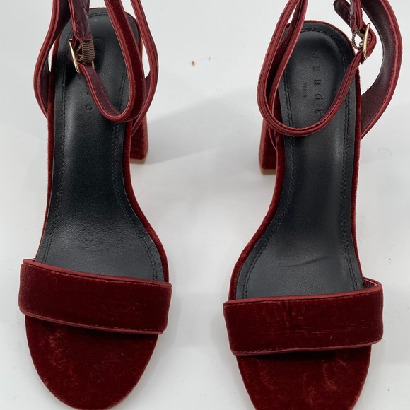 New Sandro Paris 40/US 9 Velvet Heel Sandals Shoe - Picture 6 of 9